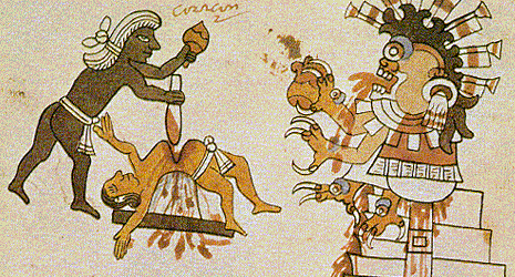 Aztec human sacrifice
Drawing from a Spanish chronicle