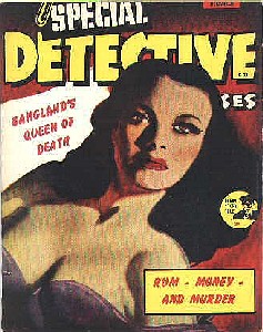 Cover of a vintage detective story