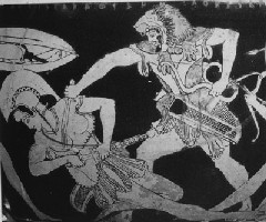 Heracles slaying Amazon
Greek vase