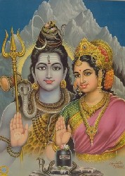 Shiva and Parvati
Modern Hindu picture