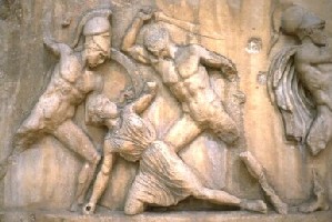 Greeks slaying Amazon
Mausoleum at Halicarnassus