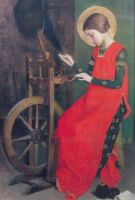 Marianne Stokes
St Elizabeth of Hungary Spinning for the Poor 